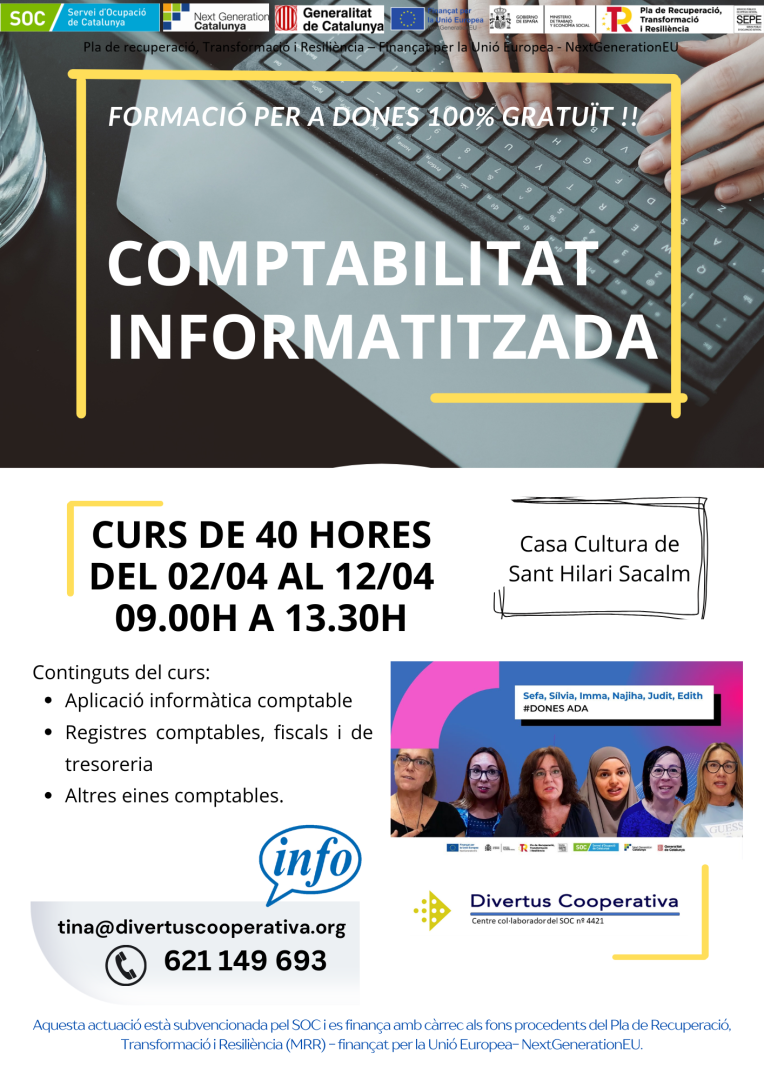 Calendari de la formació Comptabilitat informatitzada (ADGD0046)